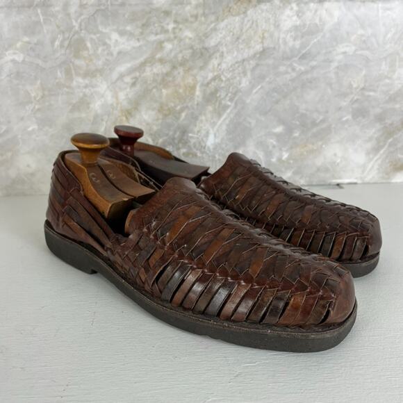Sunsteps Fisherman Huarache Sandals Men\'s Size 11 Brown Hand Woven main image 6
